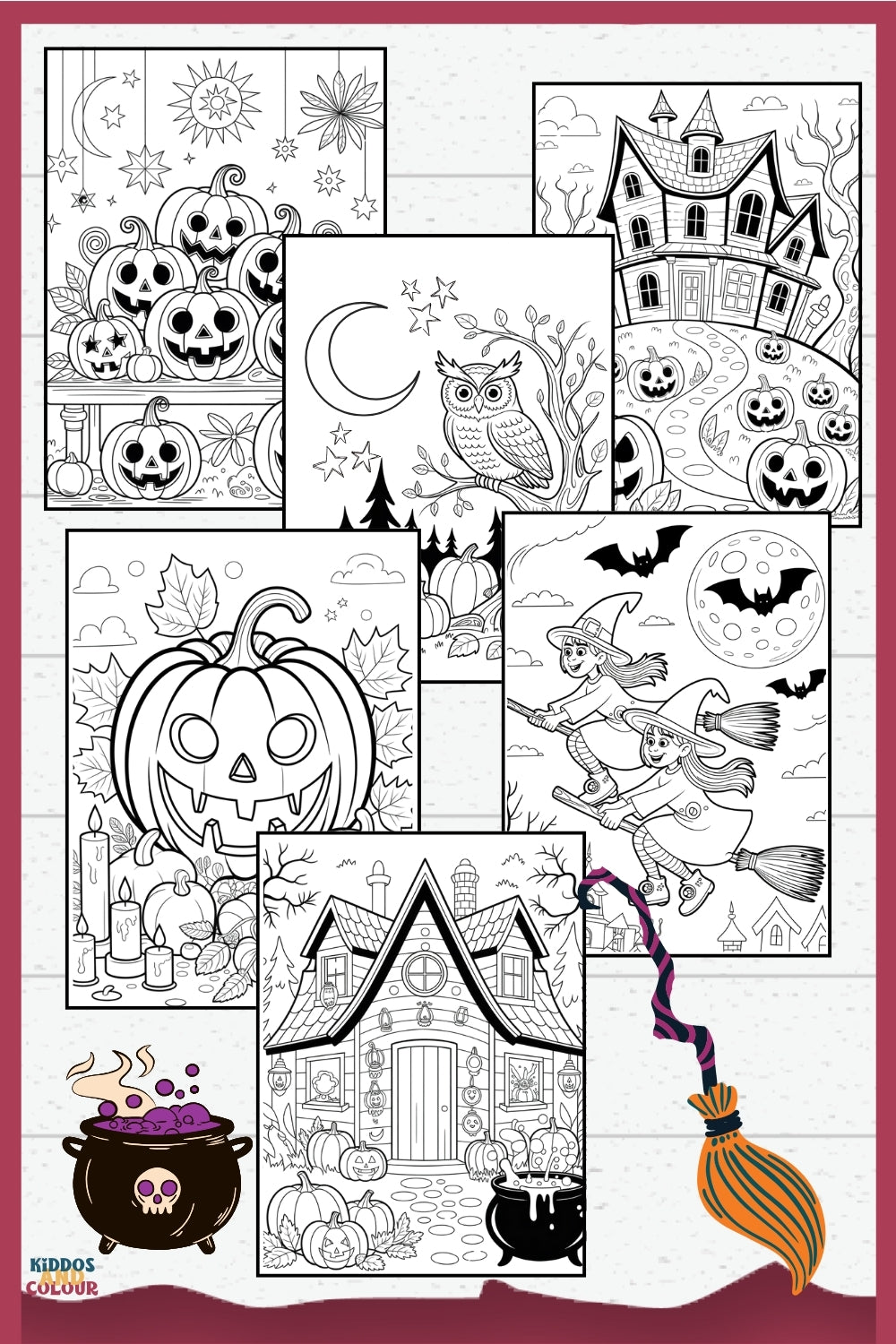 Halloween Colouring Pages for Kids: 45 Printable Spooky Sheets (Instant Download)
