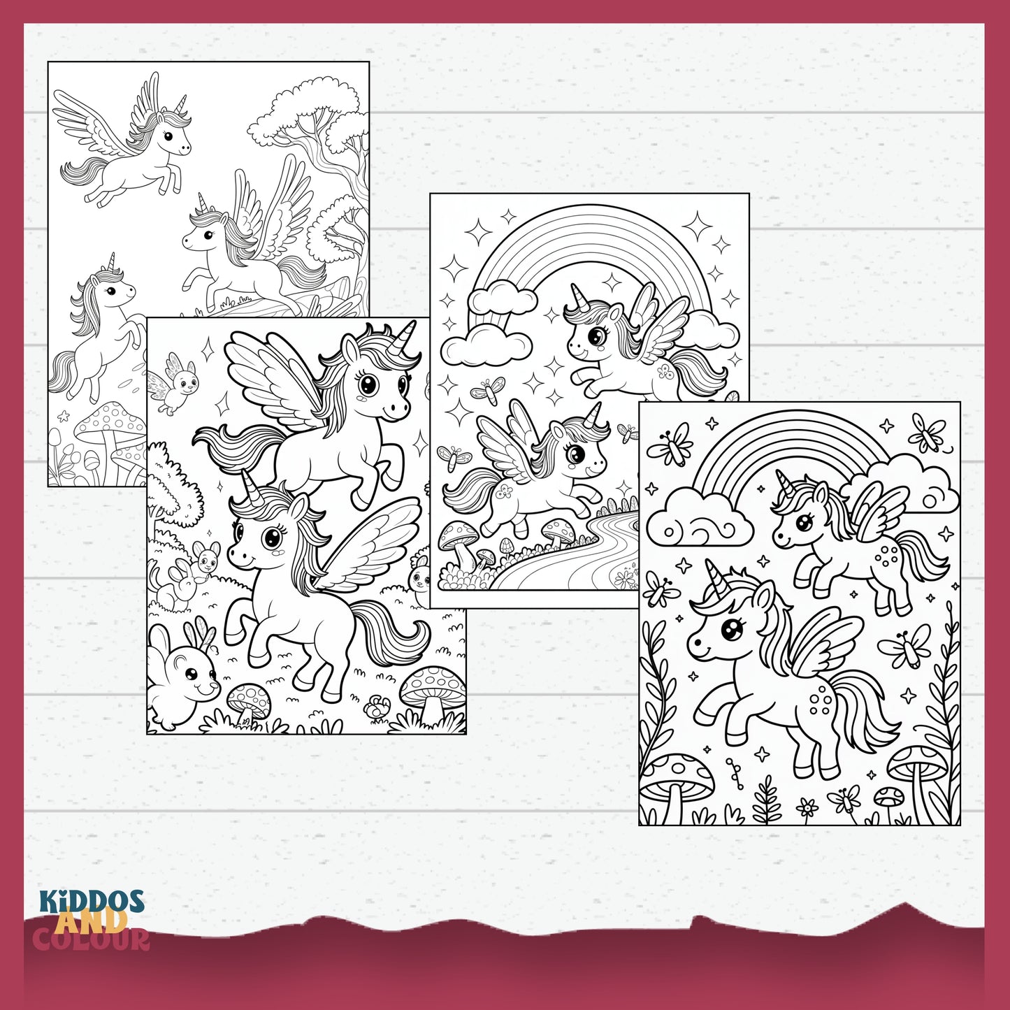 Magical Unicorn Adventure – 35 Unicorn Colouring Pages for Kids | Printable Fantasy Colouring Pages | Cute Unicorns, Creatures and Nature