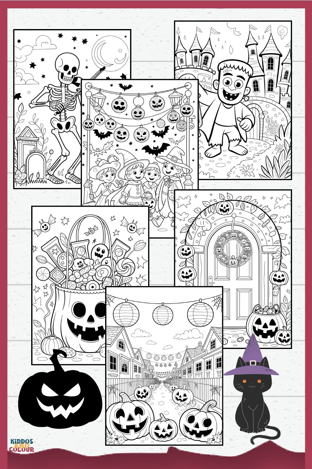 Halloween Colouring Pages for Kids: 45 Printable Spooky Sheets (Instant Download)