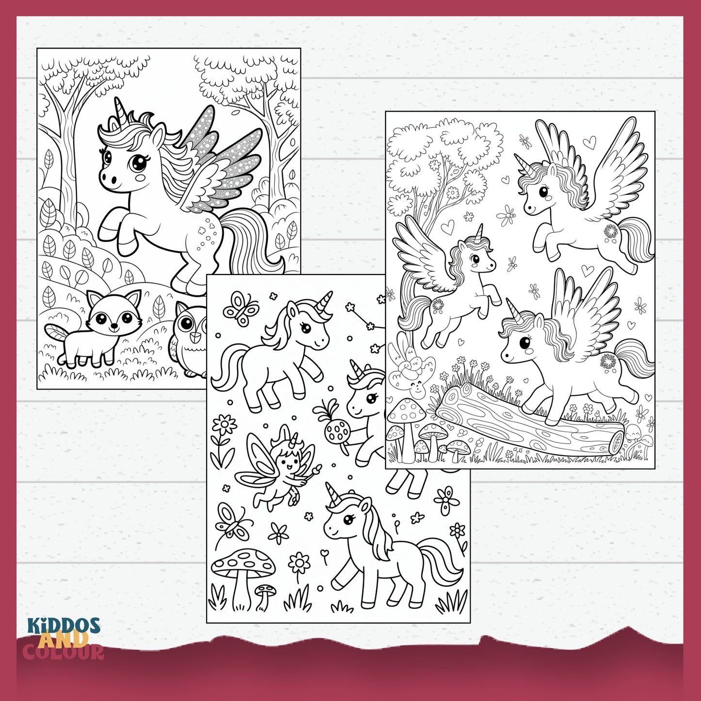 Magical Unicorn Adventure – 35 Unicorn Colouring Pages for Kids | Printable Fantasy Colouring Pages | Cute Unicorns, Creatures and Nature