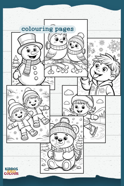 Winter Activity Book for Kids, Printable Christmas Worksheets, Colouring Pages, Puzzles, Mazes and more!