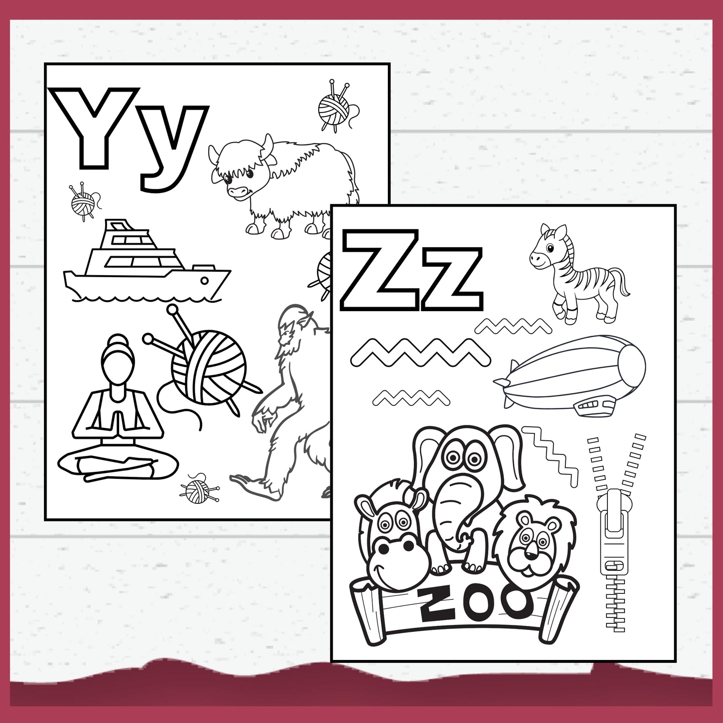 Alphabet Colouring Pages for Toddlers, Pre-schoolers Learning Activity Pages