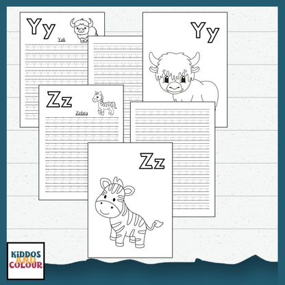 Alphabet Tracing Worksheets for Preschool | ABC Handwriting Practice Printable Activity Book