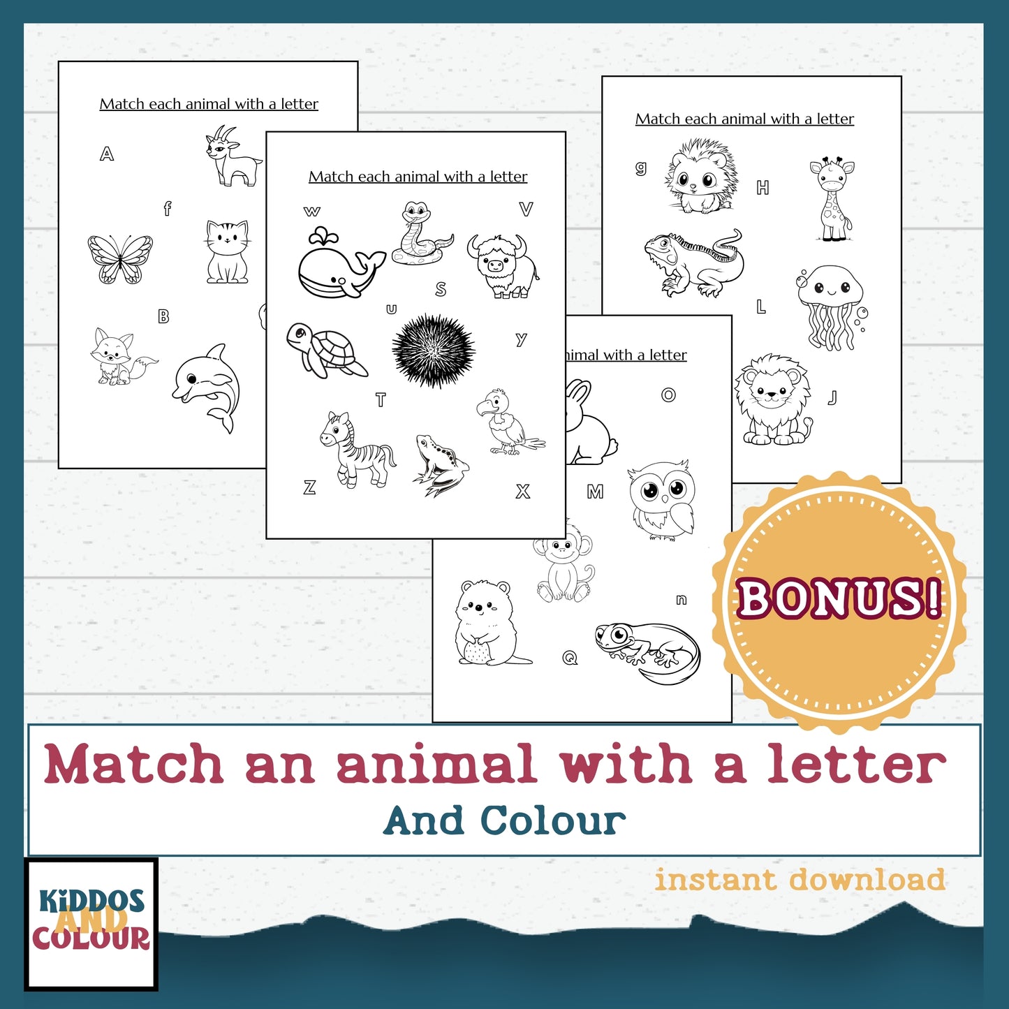 Alphabet Tracing Worksheets for Preschool | ABC Handwriting Practice Printable Activity Book