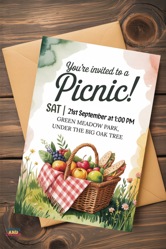 Picnic Planner Printable Kit | Family Picnic Packing List, Menu, Invitations & Outdoor Activity Guide