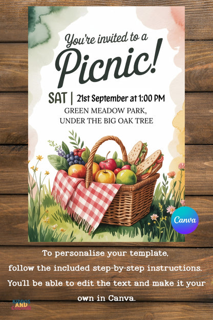 Picnic Planner Printable Kit | Family Picnic Packing List, Menu, Invitations & Outdoor Activity Guide