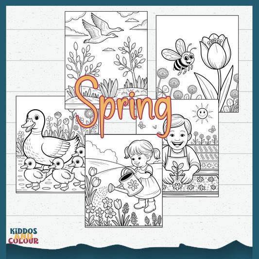 Nature & Seasons Colouring Book for Kids: Printable Activity Pages (Digital Download)