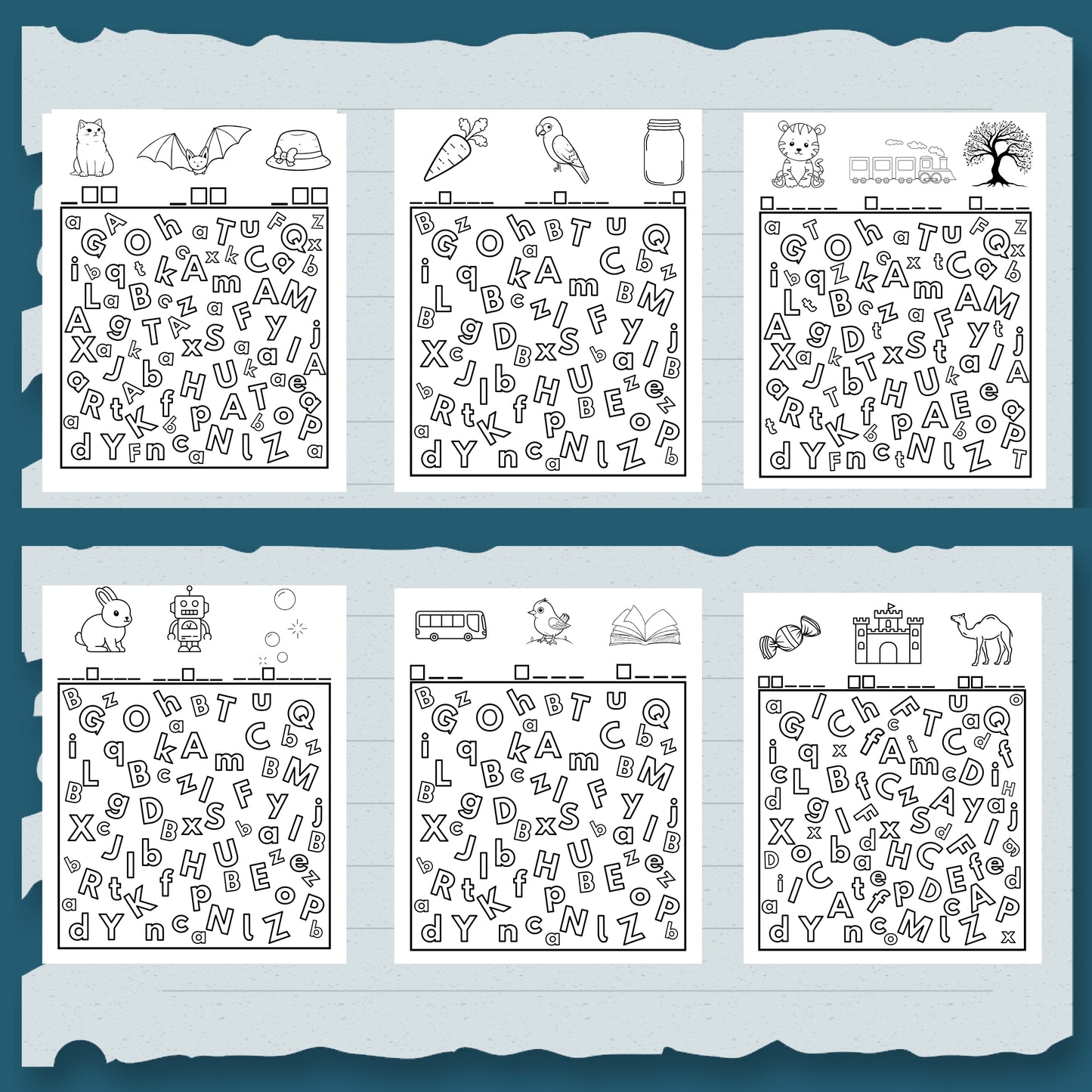 I Spy Letters Activity: Preschool Alphabet Game (Printable PDF) for Toddlers and Pre-schoolers