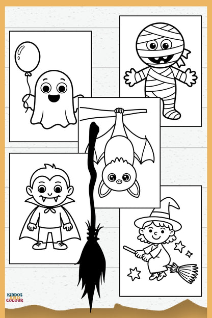 Halloween for Toddlers Colouring Book | 25 colouring Pages for Toddlers and Pre-schoolers | Activity Book | Digital Downloads