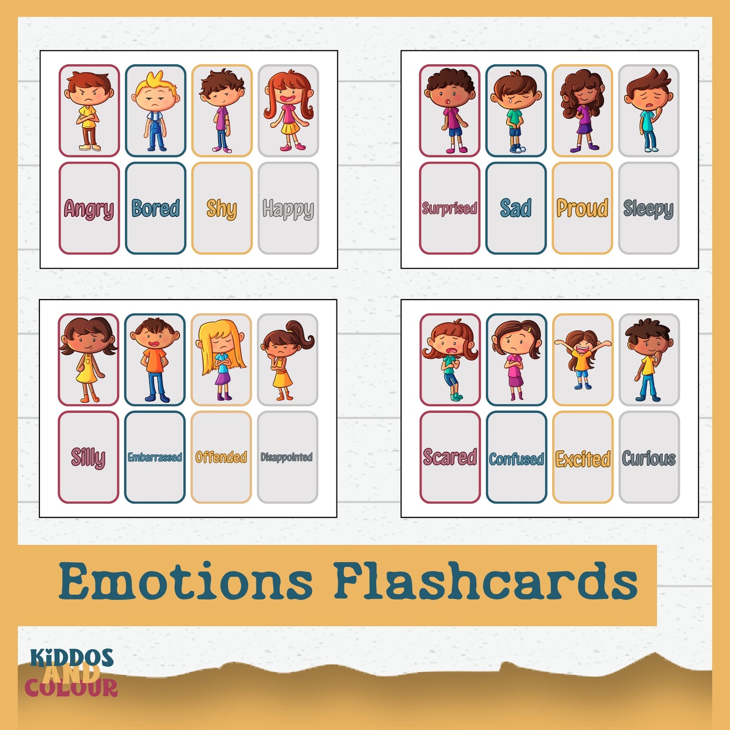 Emotions Worksheets Printable Bundle: Big Feelings Activities & Posters for Kids, Social Emotional Learning, Emotional Faces Recognition