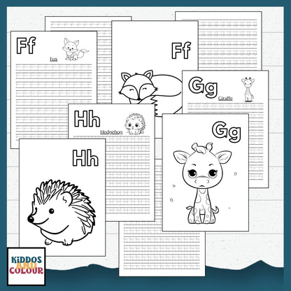 Alphabet Tracing Worksheets for Preschool | ABC Handwriting Practice Printable Activity Book