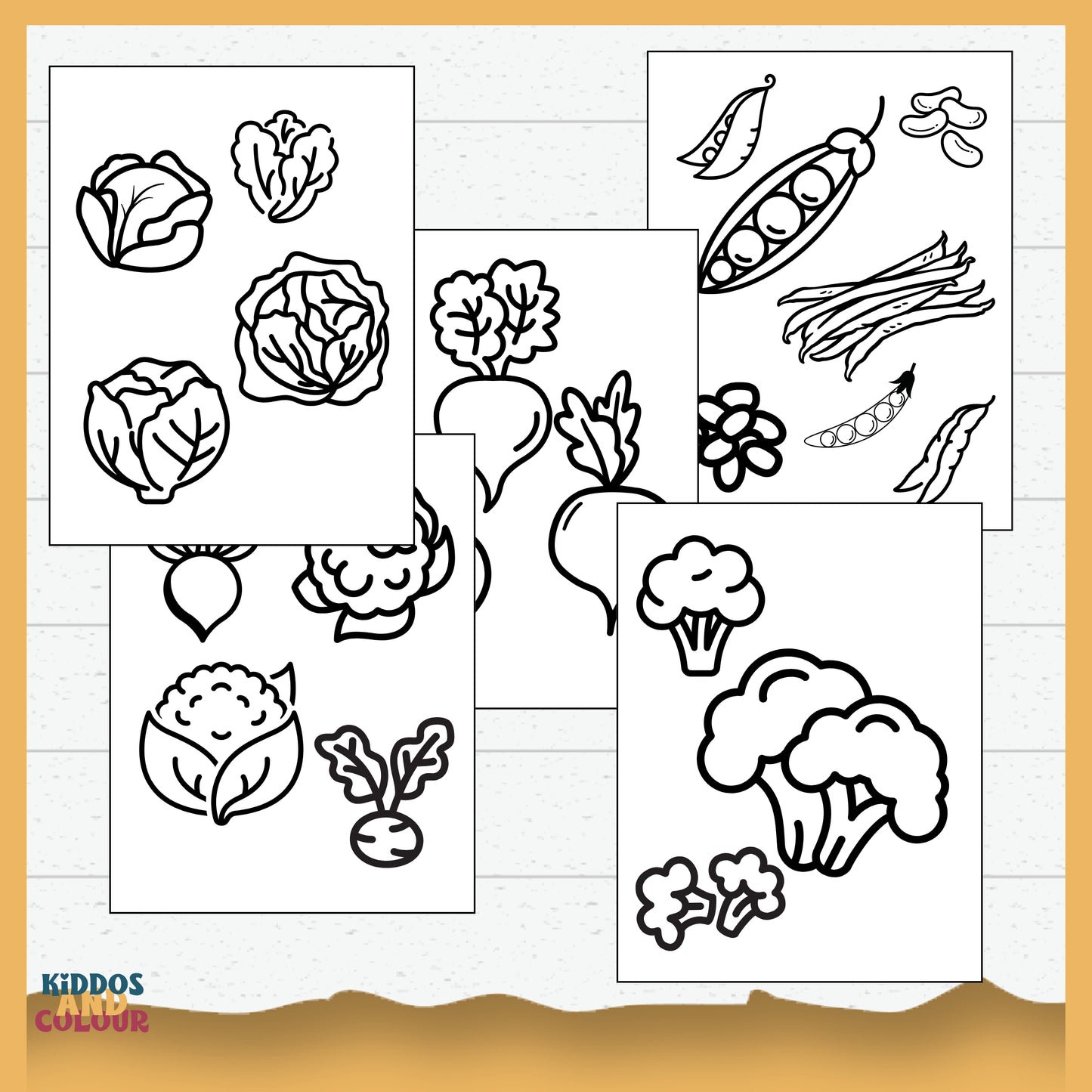 Supermarket Printable Colouring Sheets for Toddlers - Bold & Easy Preschool Activity Book