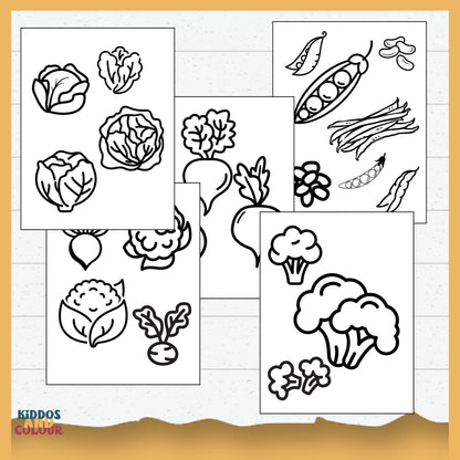 Supermarket Printable Colouring Sheets for Toddlers - Bold & Easy Preschool Activity Book