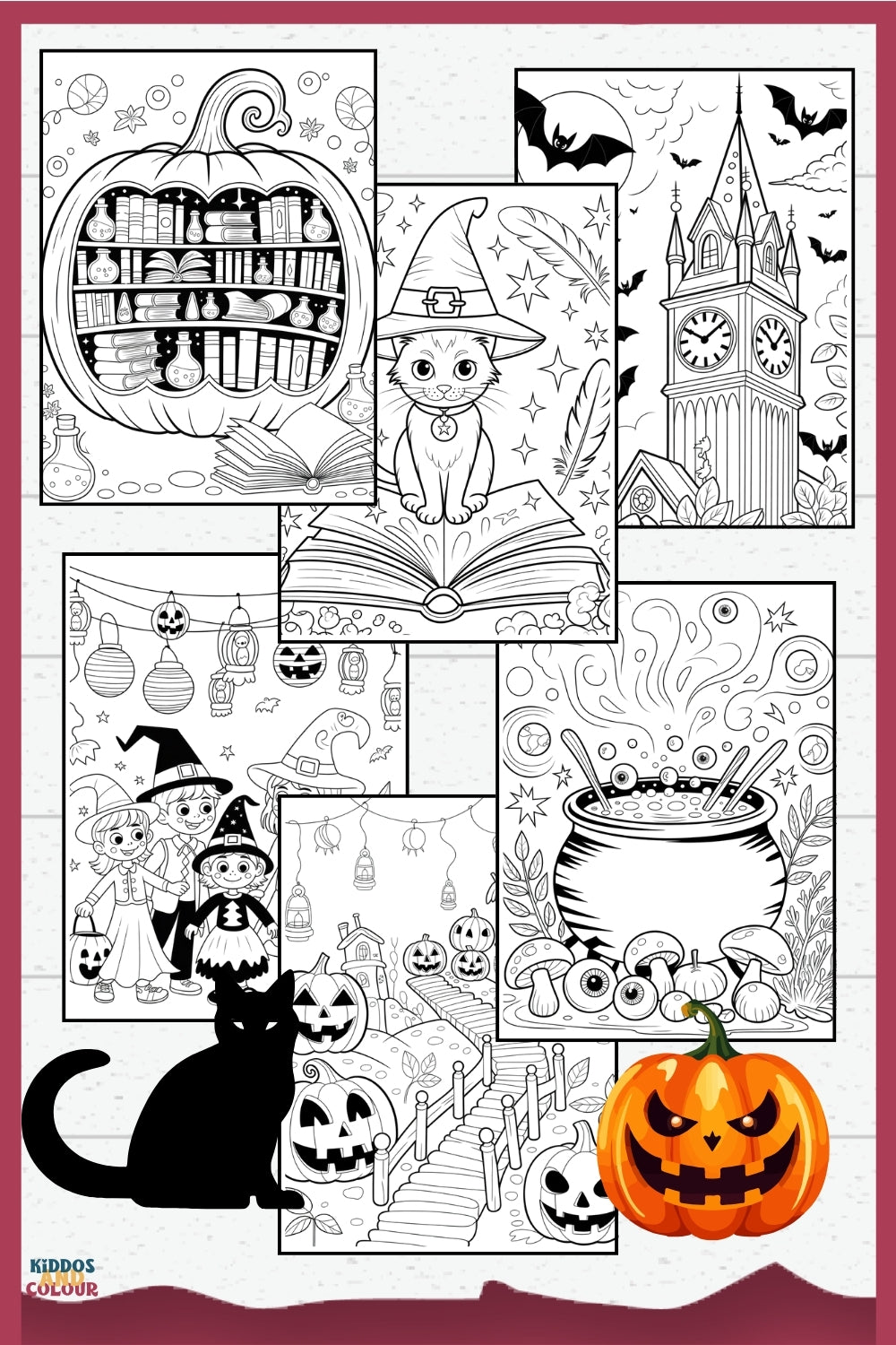 Halloween Colouring Pages for Kids: 45 Printable Spooky Sheets (Instant Download)