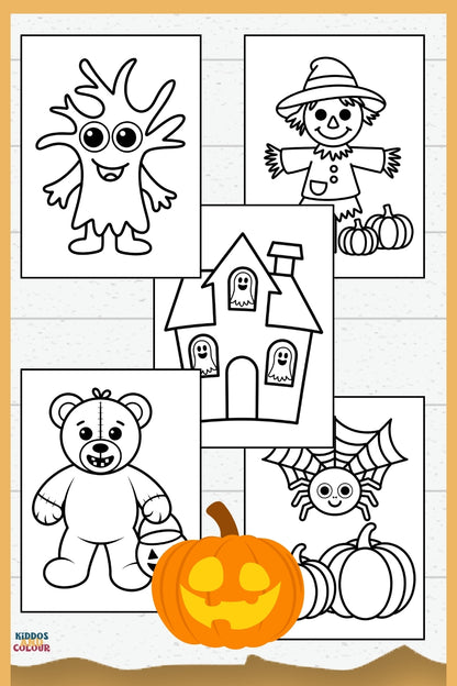 Halloween for Toddlers Colouring Book | 25 colouring Pages for Toddlers and Pre-schoolers | Activity Book | Digital Downloads