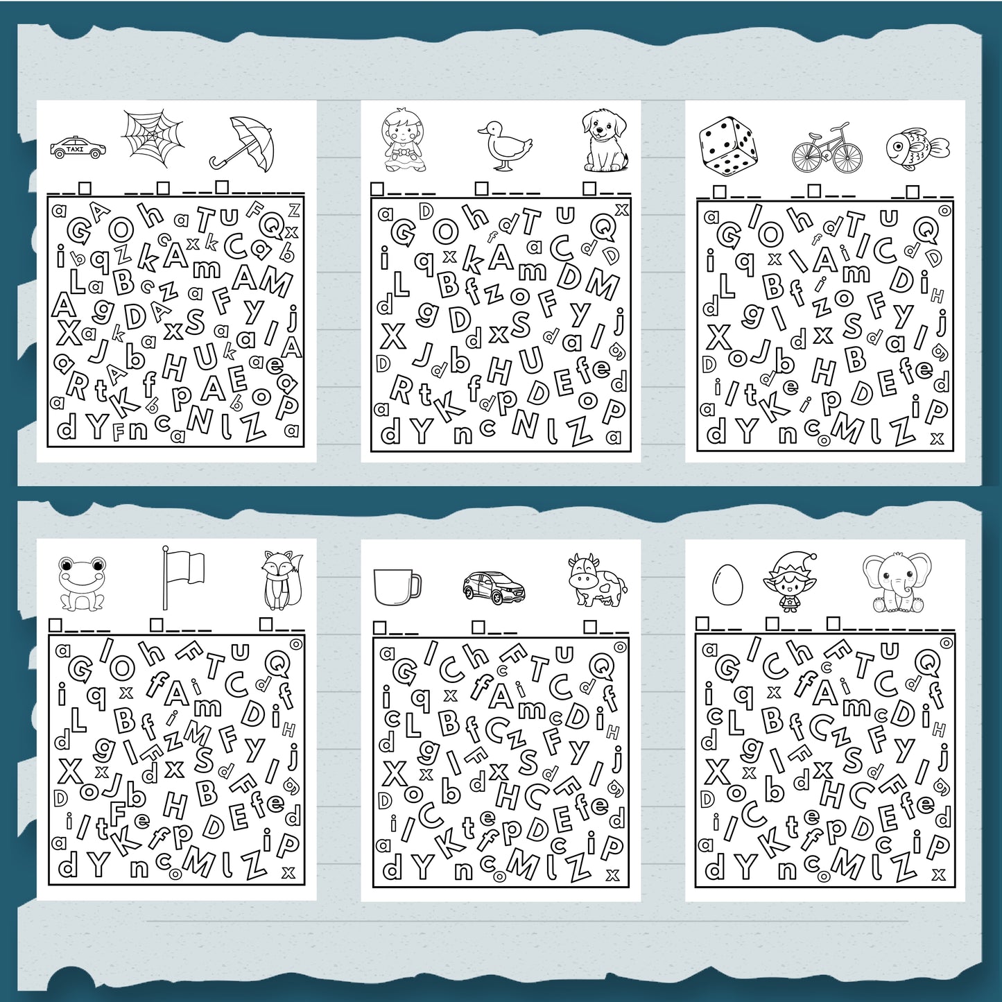 I Spy Letters Activity: Preschool Alphabet Game (Printable PDF) for Toddlers and Pre-schoolers