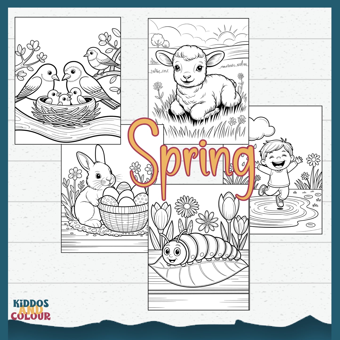Nature & Seasons Colouring Book for Kids: Printable Activity Pages (Digital Download)