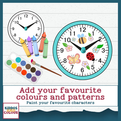 Time and Clock- Telling Time Worksheets for Kids, 25 Printable Activity Pages and DIY clock craft | Instant Download