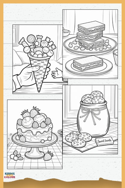Sweet Treats Colouring Book: 30+ Dessert Pages for Kids (Digital Download)