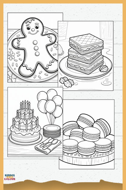 Sweet Treats Colouring Book: 30+ Dessert Pages for Kids (Digital Download)