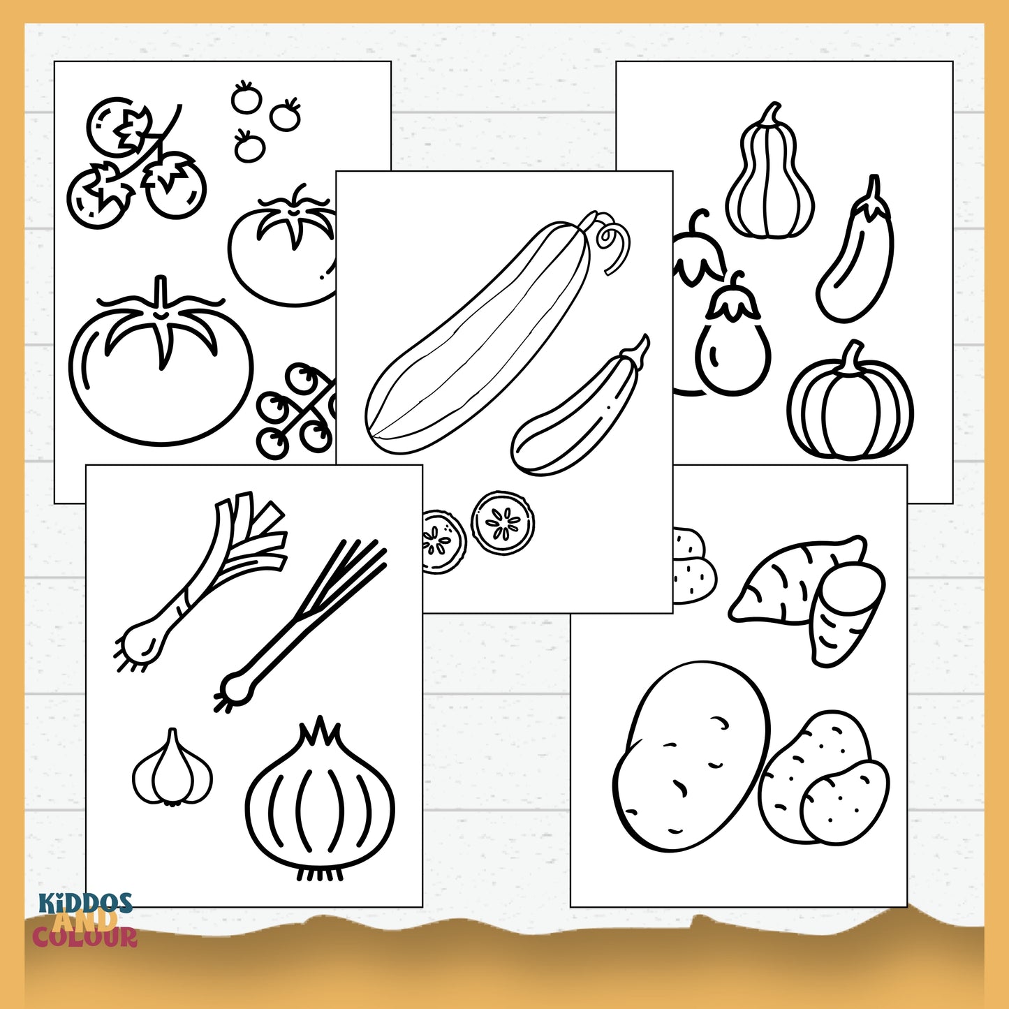 Supermarket Printable Colouring Sheets for Toddlers - Bold & Easy Preschool Activity Book