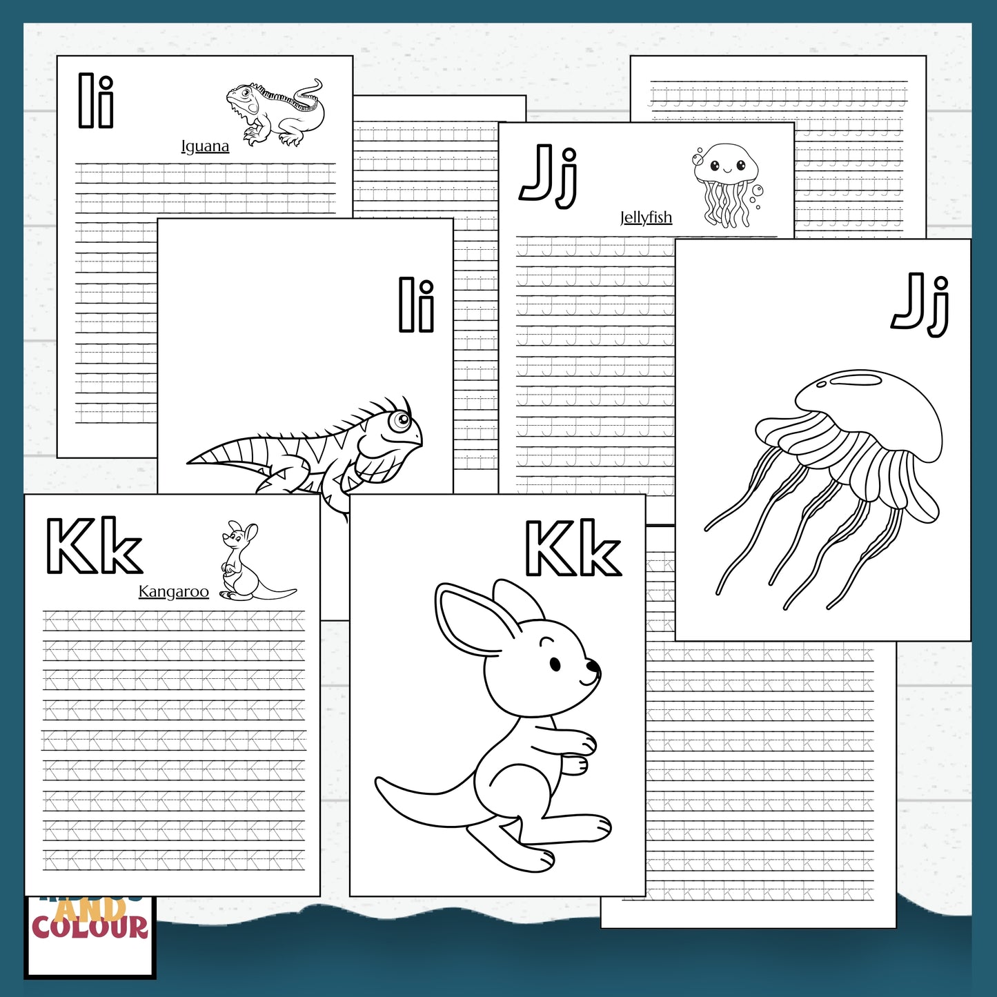 Alphabet Tracing Worksheets for Preschool | ABC Handwriting Practice Printable Activity Book