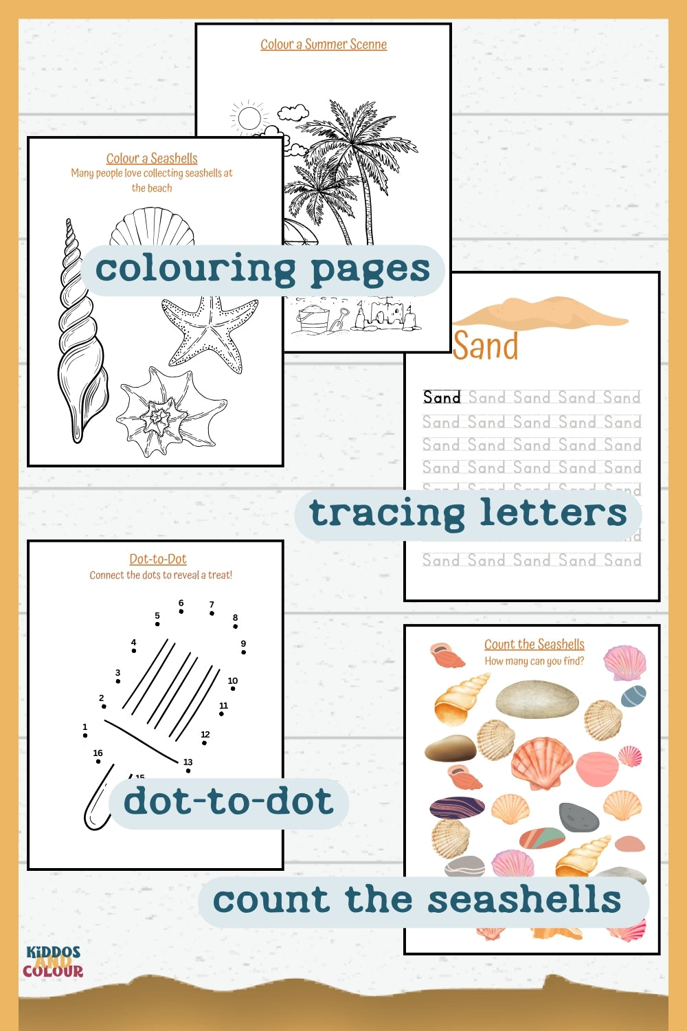 Summer Activity Book for Kids – 60 Fun Printable Pages with Colouring, Mazes, Word Searches, Puzzles & More | Instant Download