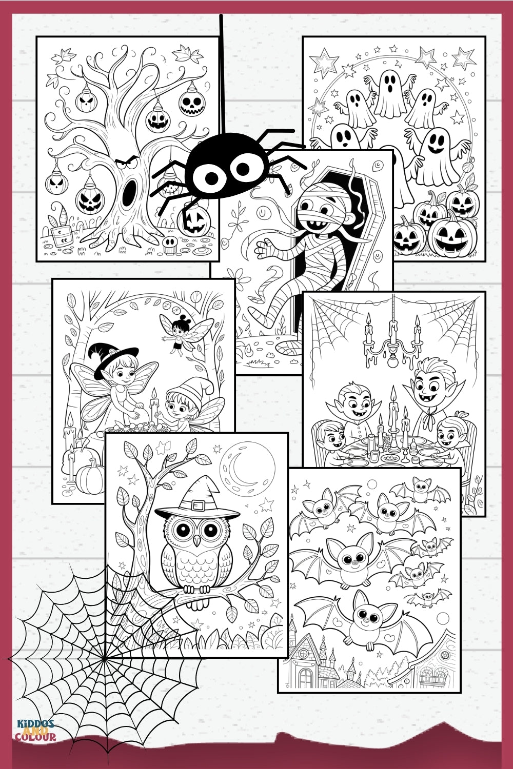 Halloween Colouring Pages for Kids: 45 Printable Spooky Sheets (Instant Download)