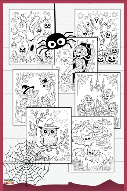 Halloween Colouring Pages for Kids: 45 Printable Spooky Sheets (Instant Download)