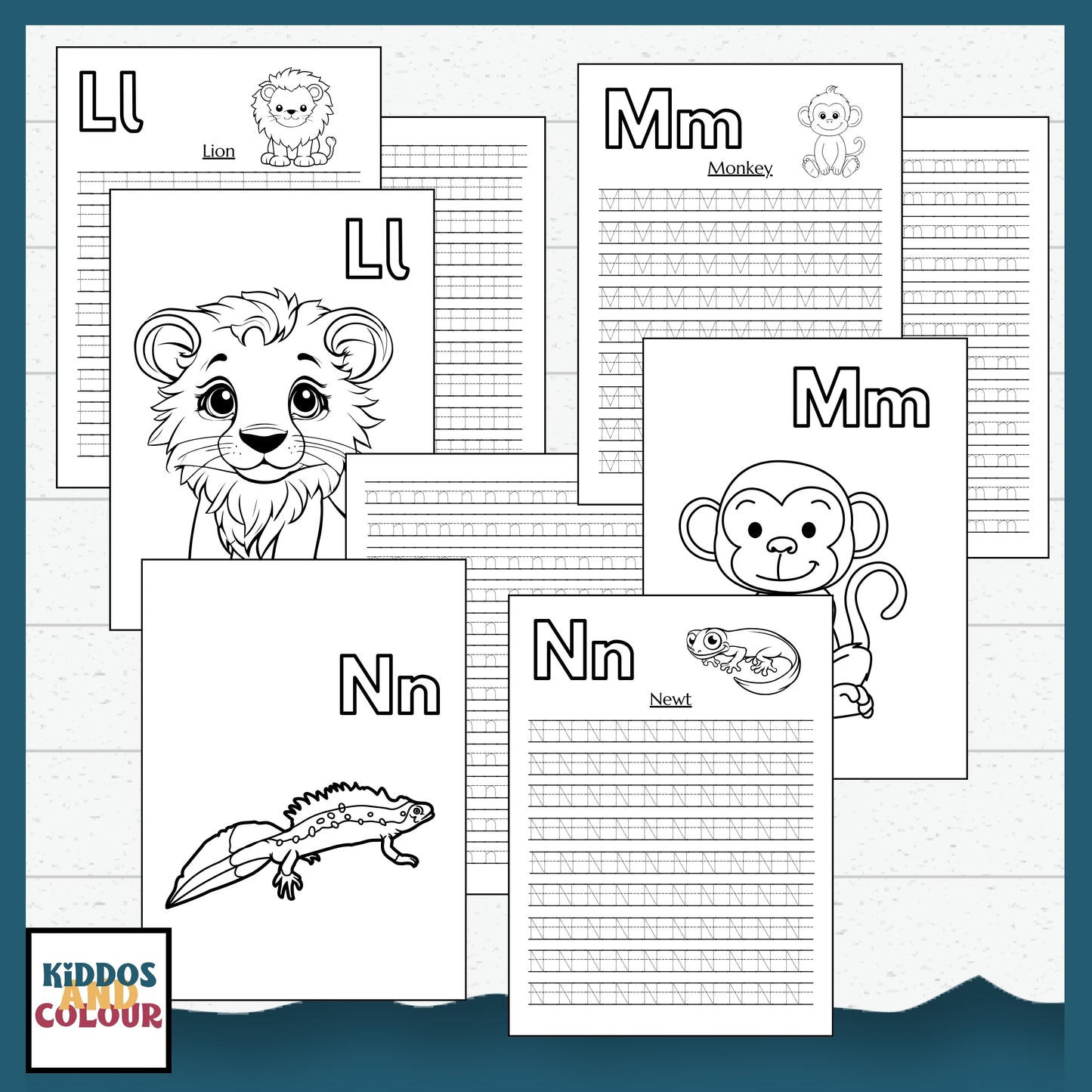 Alphabet Tracing Worksheets for Preschool | ABC Handwriting Practice Printable Activity Book
