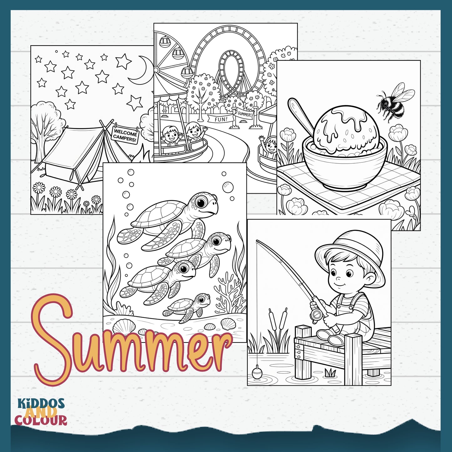 Nature & Seasons Colouring Book for Kids: Printable Activity Pages (Digital Download)