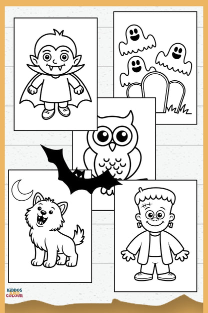 Halloween for Toddlers Colouring Book | 25 colouring Pages for Toddlers and Pre-schoolers | Activity Book | Digital Downloads