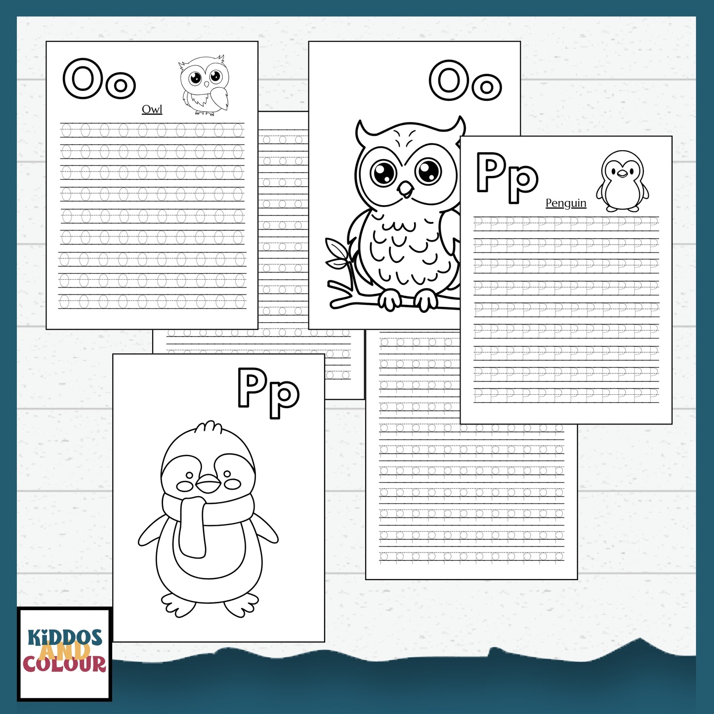 Alphabet Tracing Worksheets for Preschool | ABC Handwriting Practice Printable Activity Book