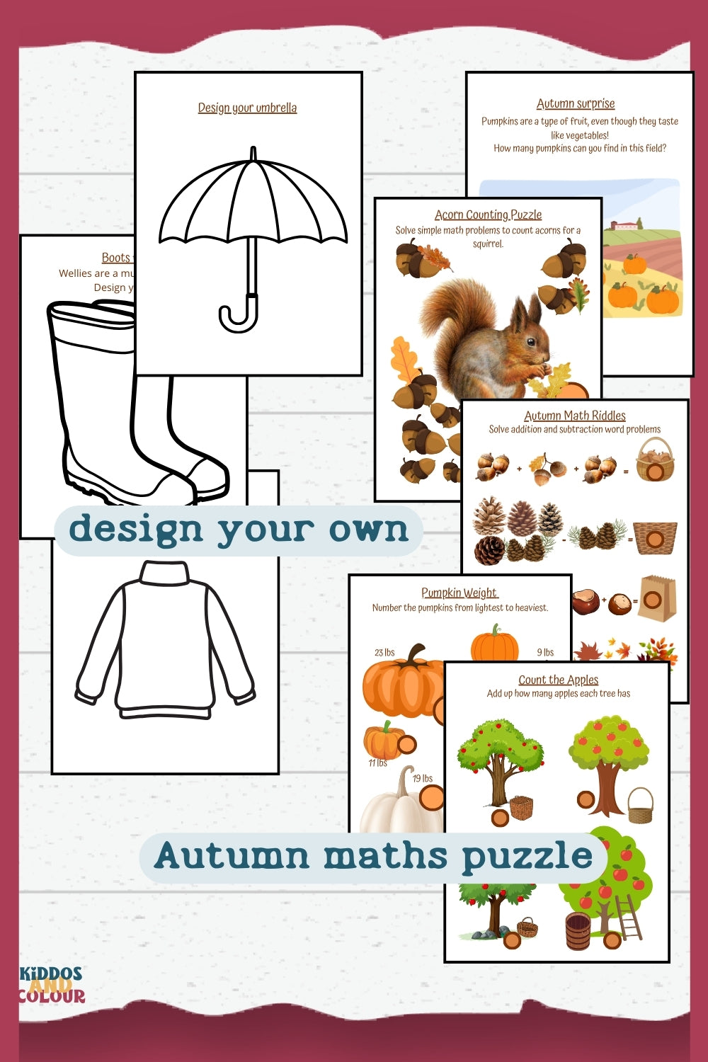 Autumn Activity Book for Kids: Fall Printable Workbook (Instant Download)