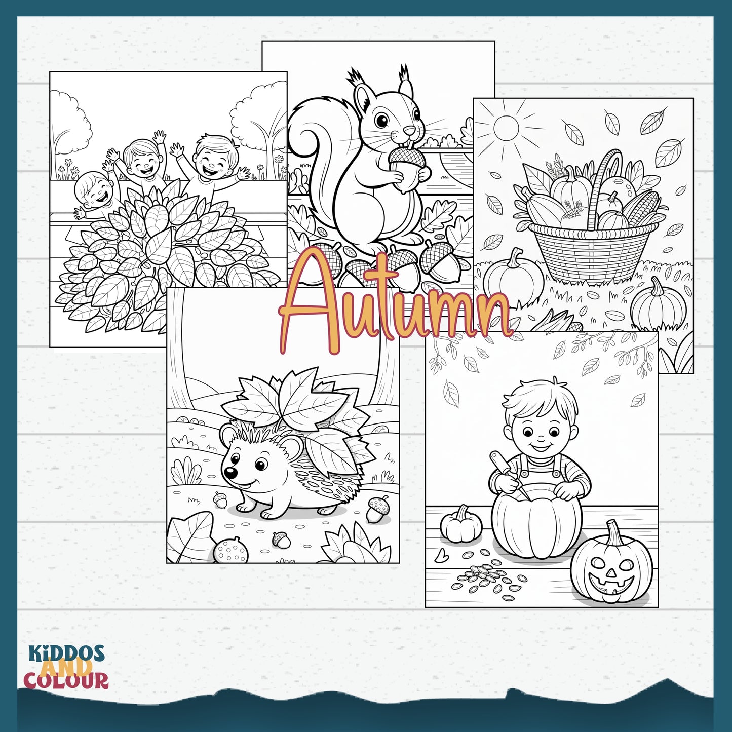 Nature & Seasons Colouring Book for Kids: Printable Activity Pages (Digital Download)