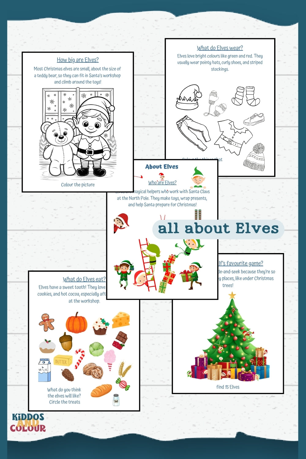 Winter Activity Book for Kids, Printable Christmas Worksheets, Colouring Pages, Puzzles, Mazes and more!