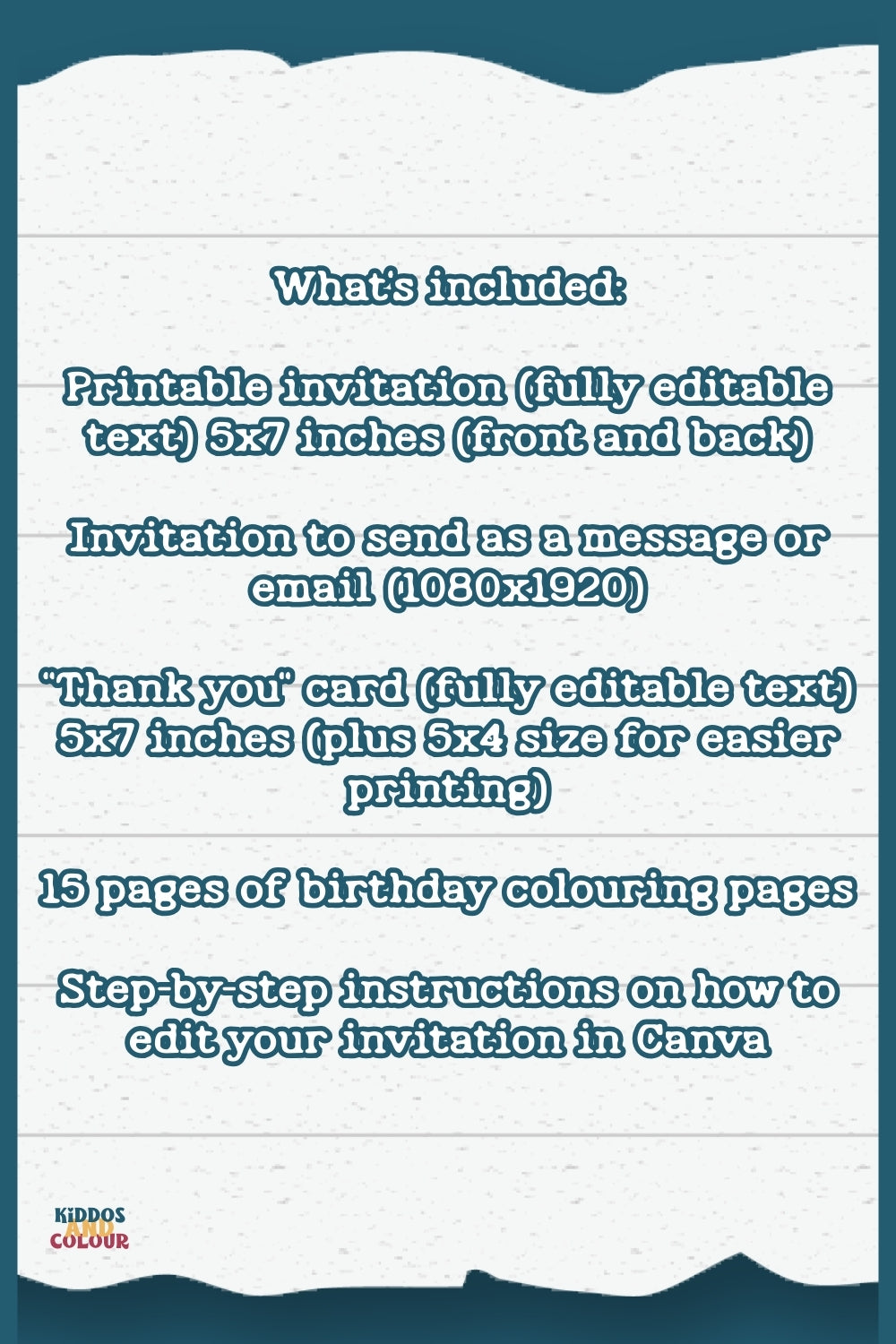 Under the Sea Birthday Party Set: Editable Invitations, Thank You Cards, Colouring Pages (Digital Download)