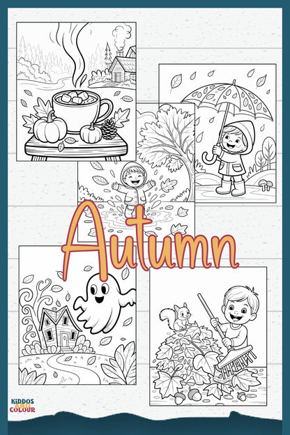 60+ Nature & Seasons Colouring Pages for Kids, Printable Activity Pages (Digital Download)