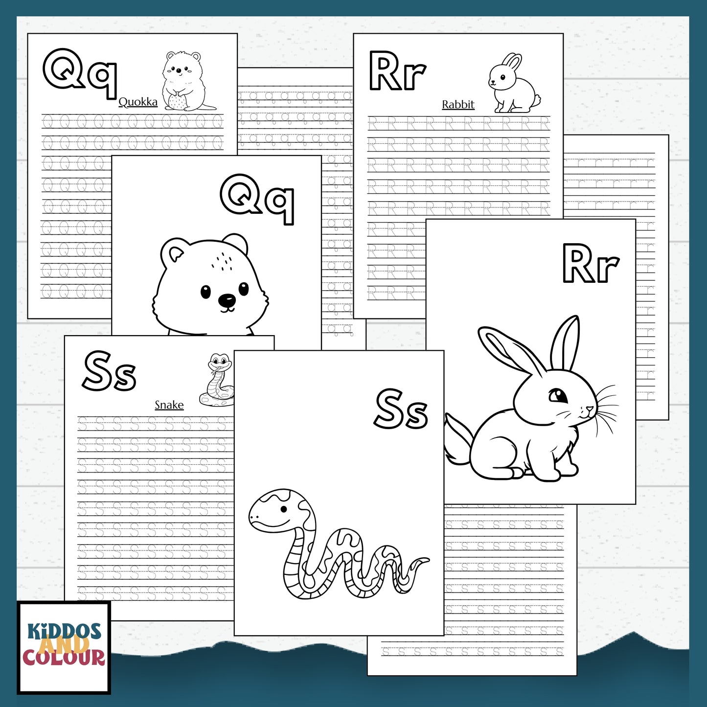 Alphabet Tracing Worksheets for Preschool | ABC Handwriting Practice Printable Activity Book