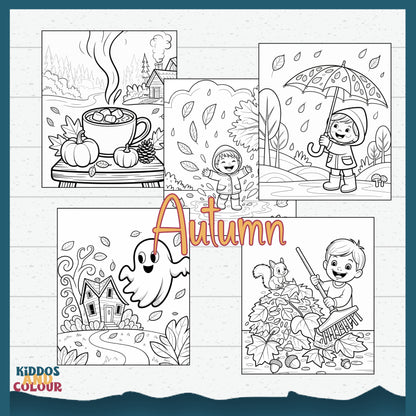 Nature & Seasons Colouring Book for Kids: Printable Activity Pages (Digital Download)
