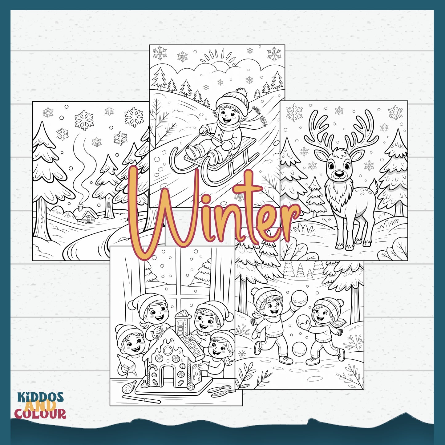 Nature & Seasons Colouring Book for Kids: Printable Activity Pages (Digital Download)