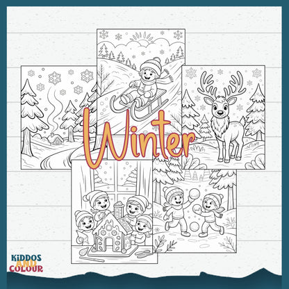 Nature & Seasons Colouring Book for Kids: Printable Activity Pages (Digital Download)