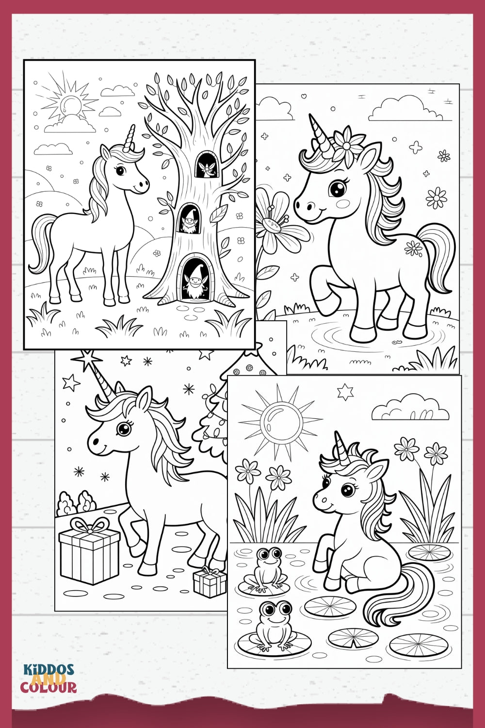 50 Unicorn Colouring Pages: Magical Colouring Book for Kids Ages 4-8 (Digital Download)