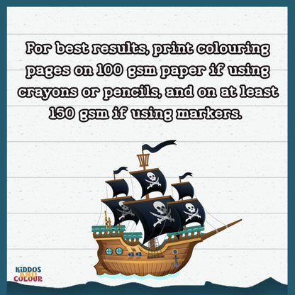 Pirate Adventure Colouring Pages: Kids Printable Activity Book (PDF Download)