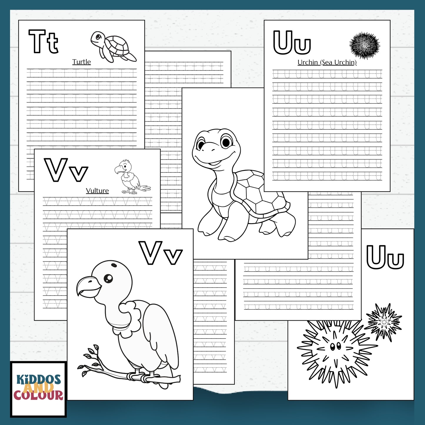 Alphabet Tracing Worksheets for Preschool | ABC Handwriting Practice Printable Activity Book