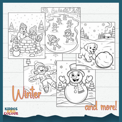 Nature & Seasons Colouring Book for Kids: Printable Activity Pages (Digital Download)