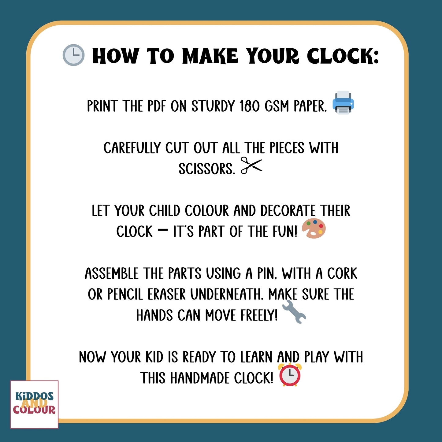 Time and Clock- Telling Time Worksheets for Kids, 25 Printable Activity Pages and DIY clock craft | Instant Download
