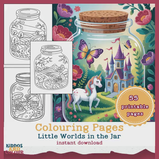 Colouring Pages – 55 Cute Printable Designs for Kids & Adults | Whimsical Worlds in Jars